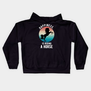 Happiness Is Riding A Horse Kids Hoodie